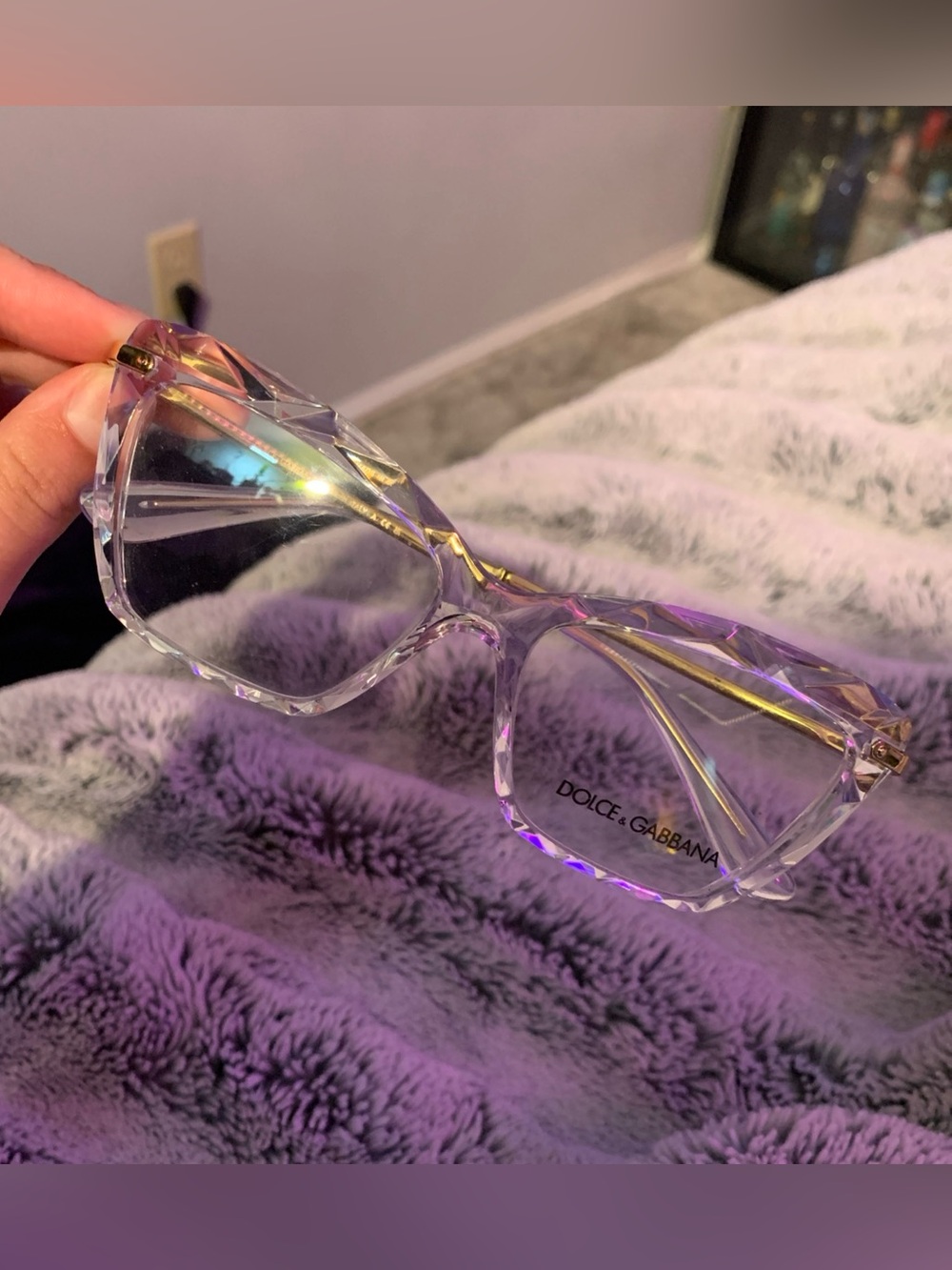 Dolce & Gabbana Clear Crystal Glasses Frame